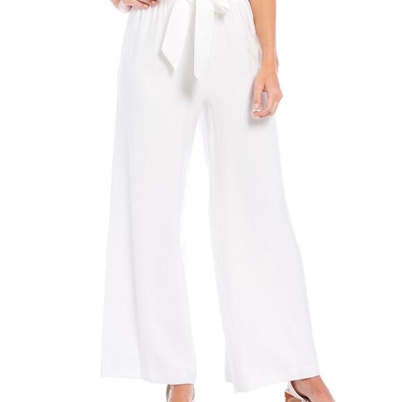 Gianni Bini Ivory Hazel Wide Leg Pants Sz 6 NWT - Picture 1 of 12